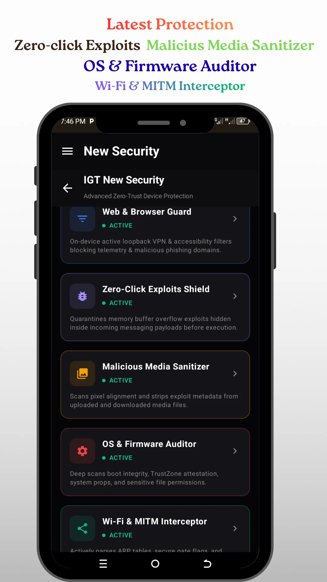 IGT Security for Smart Phones screenshot
